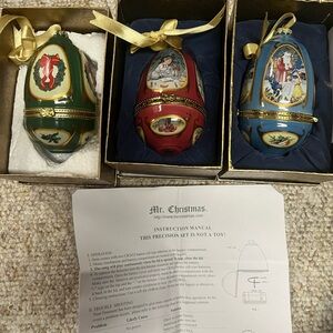 Mr Christmas vintage Christmas eggs(3)